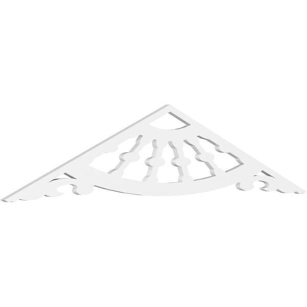 Ekena Millwork Pitch Wagon Wheel Architectural Grade PVC Gable Pediment, 72"W x 15"H x 1"P (5/12) GPP072X015X100WAG - main